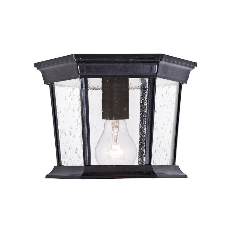 Acclaim Lighting Dover 1-Light Matte Black Ceiling Light With Seeded Glass in Matte Black 5275BK/SD