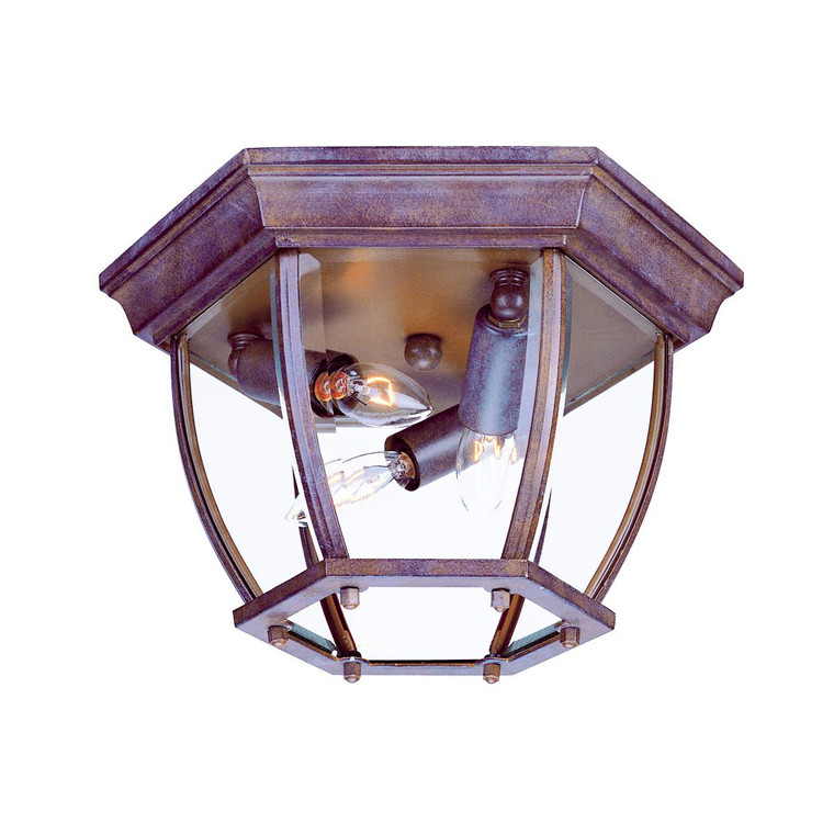 Acclaim Lighting 3-Light Burled Walnut Flushmount Ceiling Light in Burled Walnut 5602BW