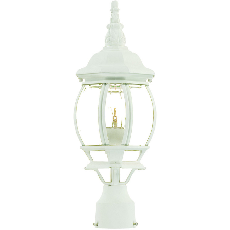 Acclaim Lighting Chateau 1-Light Textured White Post Mount Light in Textured White 5057TW
