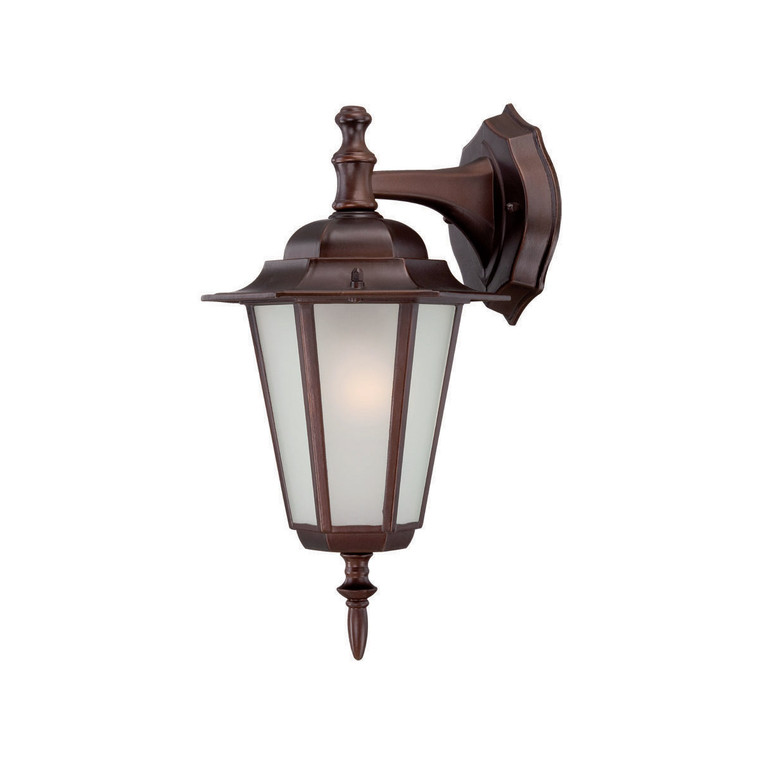 Acclaim Lighting Camelot 1-Light Architectural Bronze Wall Light With Frosted Glass in Architectural Bronze 6102ABZ/FR