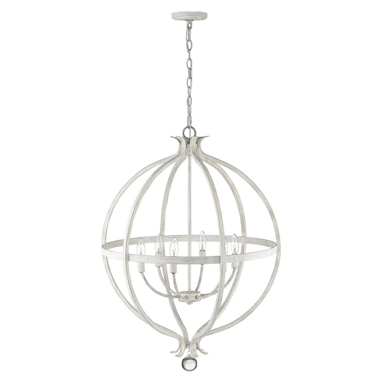 Acclaim Lighting Callie 6-Light Country White Pendant in Country White IN11342CW