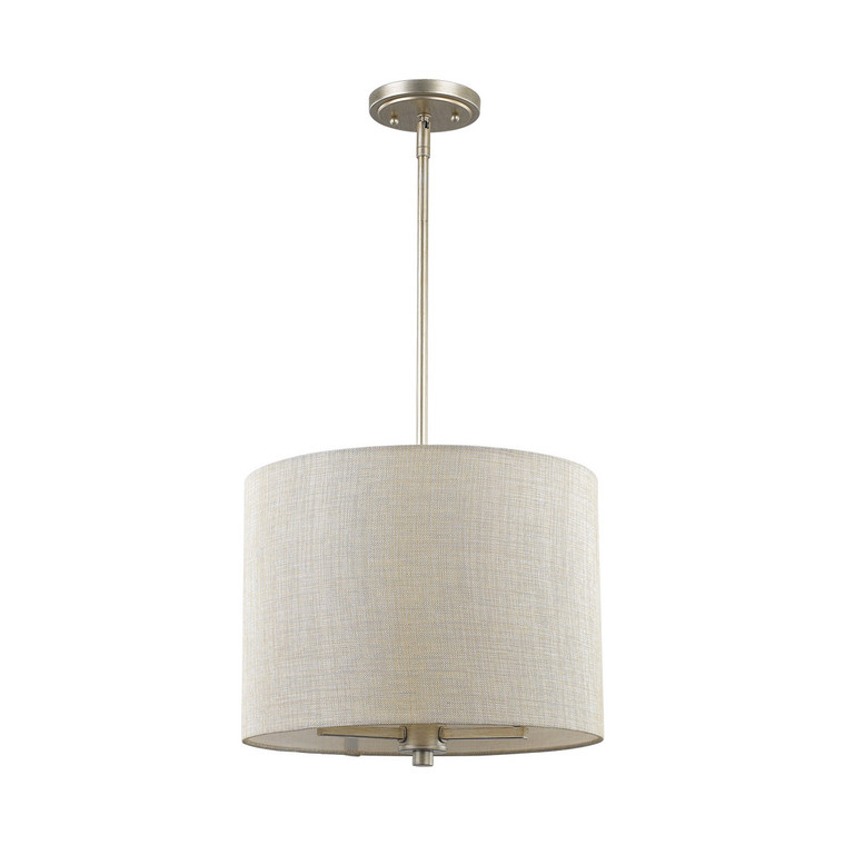 Acclaim Lighting Daria 3-Light Washed Gold Pendant With Washed Gold And White Drum Shade in Washed Gold IN21142WG
