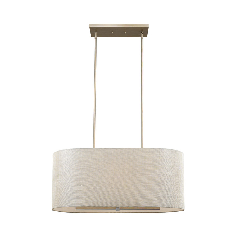 Acclaim Lighting Daria 6-Light Washed Gold Island Pendant With Washed Gold And White Shade in Washed Gold IN21143WG