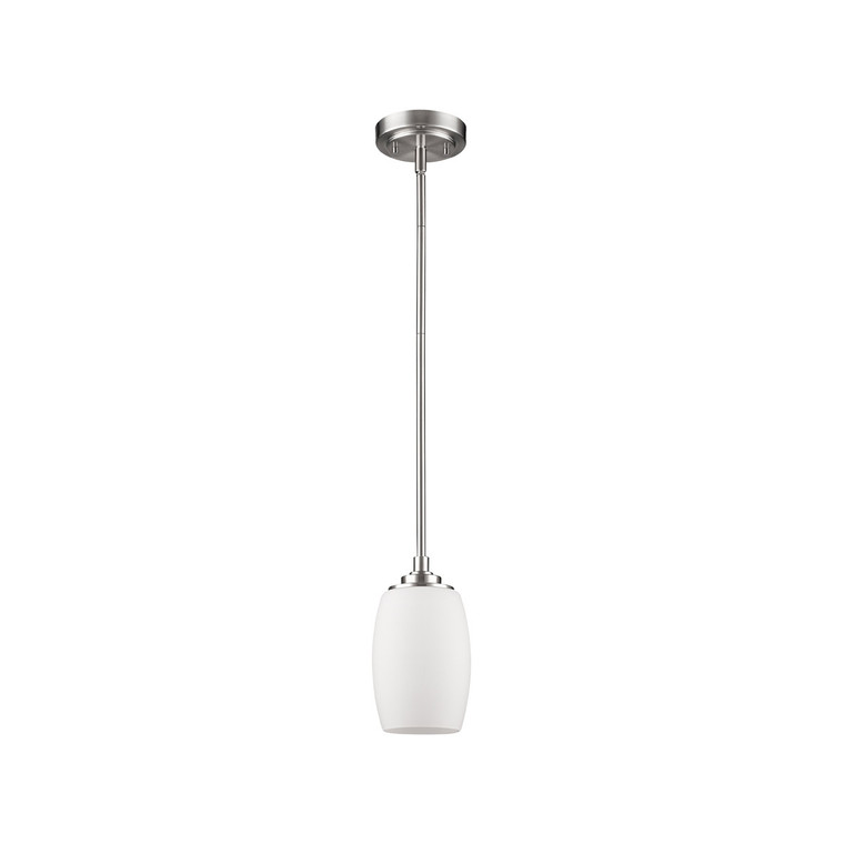 Acclaim Lighting Sophia 1-Light Satin Nickel Pendant With Frosted Glass Shade in Satin Nickel IN21234SN