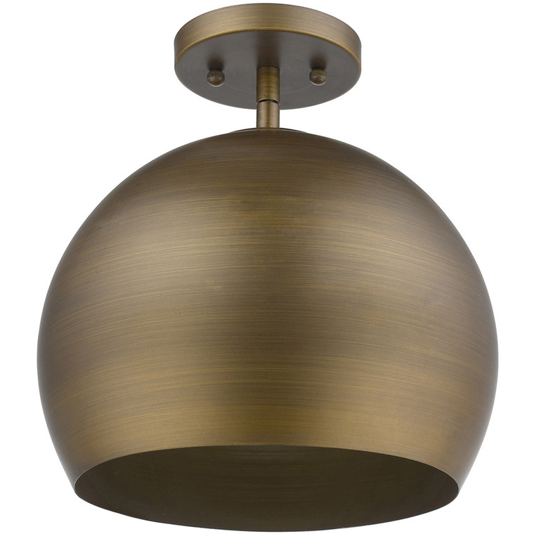 TREND Lighting Latitude 1-Light Hand Painted Antique Gold Pendant With Gold Interior Shade in Hand Painted Antique Gold W/ Gold Interior TP7265-76