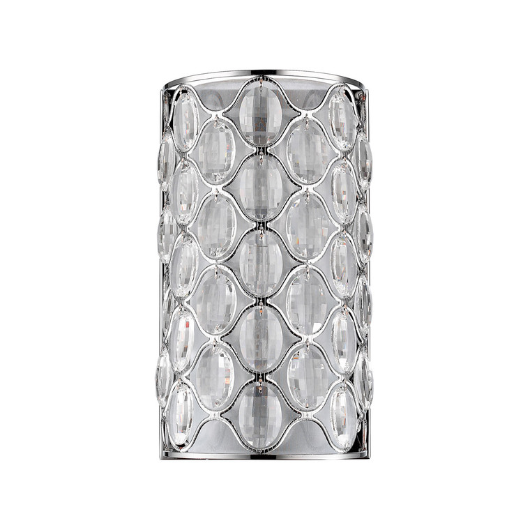 Acclaim Lighting Isabella 1-Light Polished Nickel Sconce With Crystal Accents in Polished Nickel IN41088PN