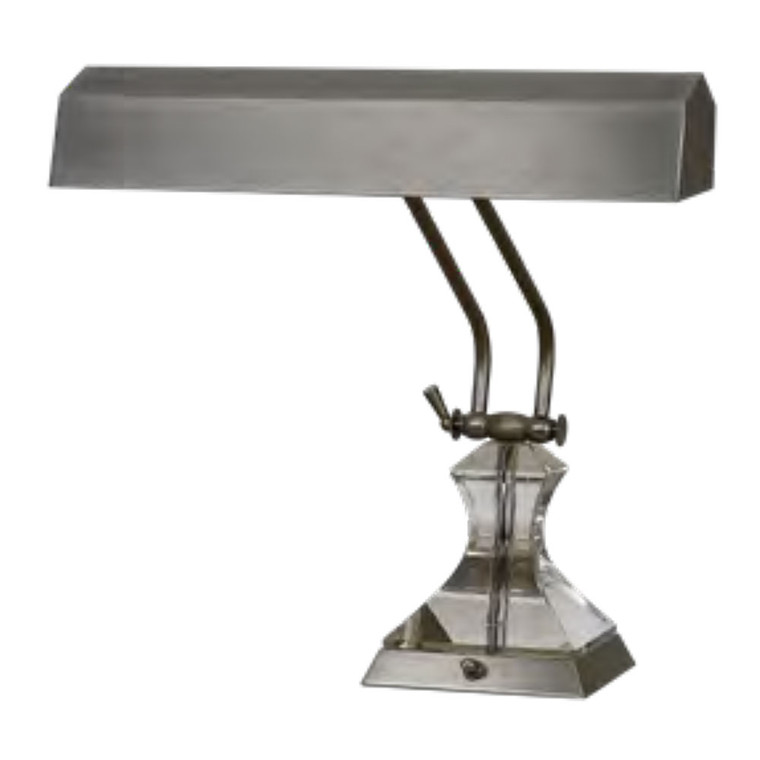 Lite Master Arabella Piano Lamp in Antique Nickel on Solid Brass with Crystal T5945ANC