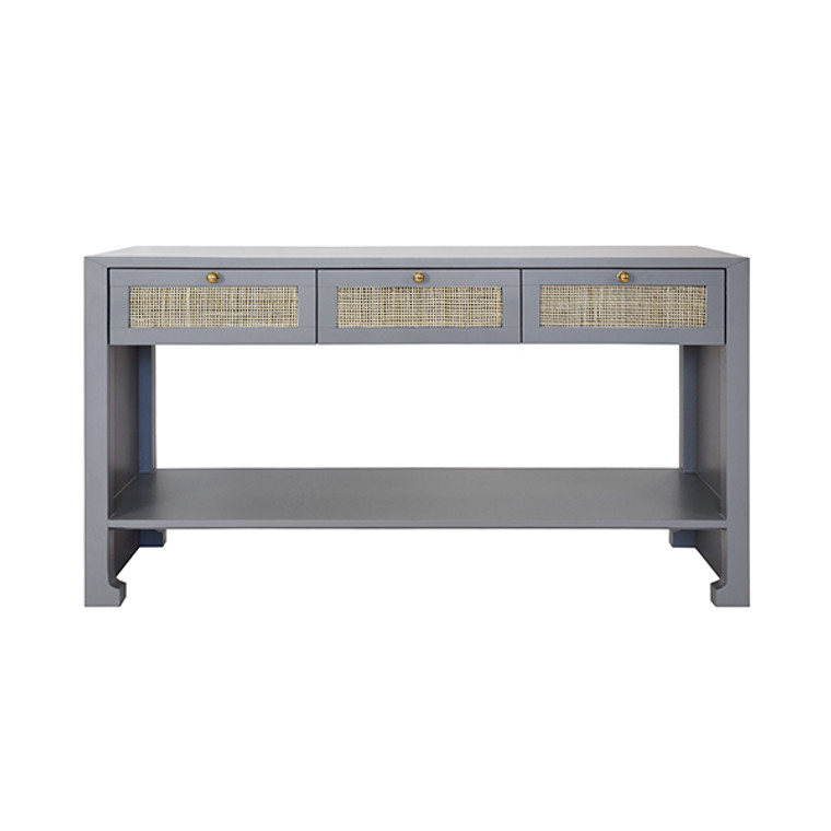 Worlds Away Rosalind Console in Matte Dark Grey Lacquer ROSALIND GRY