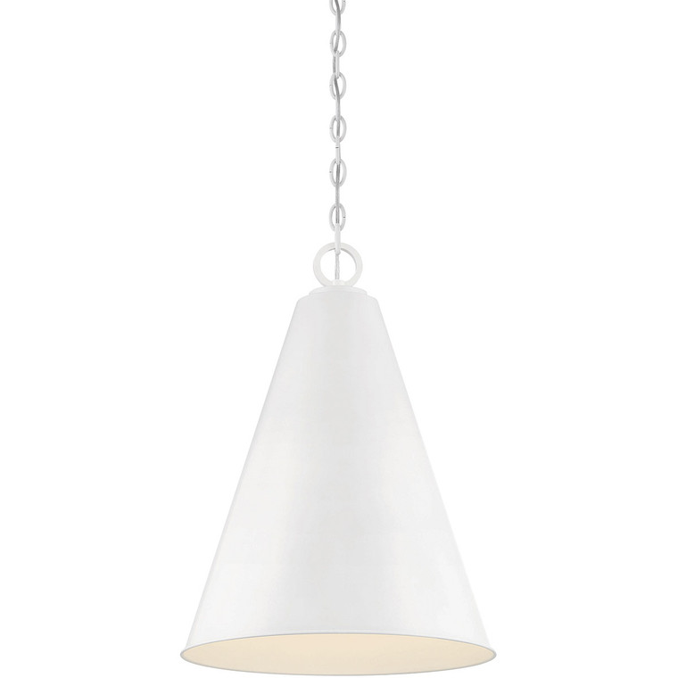 Meridian 1-Light Pendant in White M70112WH