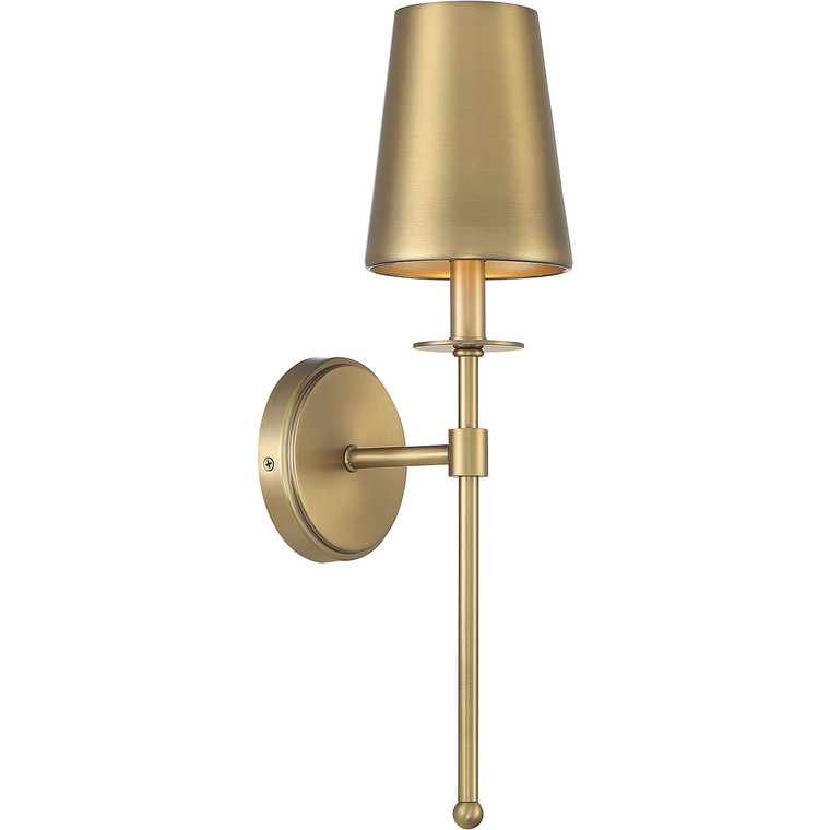 Meridian 1-Light Wall Sconce in Natural Brass M90084NB
