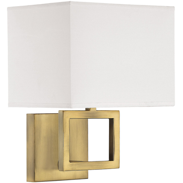 Meridian 1-Light Wall Sconce in Natural Brass M90009NB