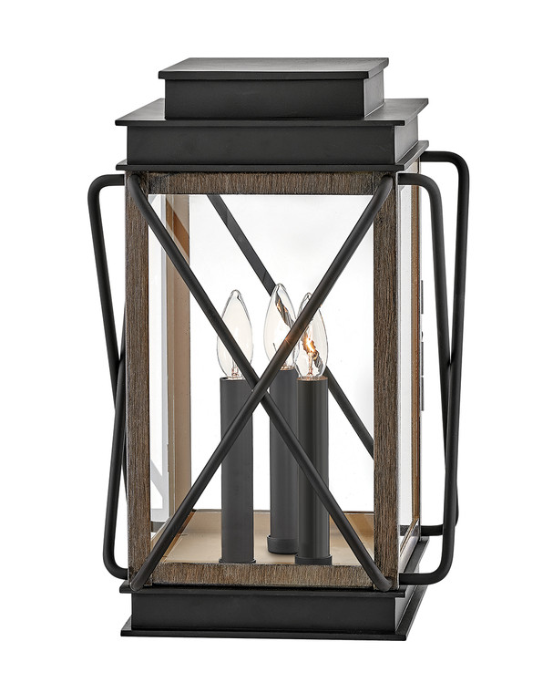 Hinkley LightingMontecito Medium Pier Mount Lantern 12v in Black 12V LED Bulb(s) Included  11197BK-LV