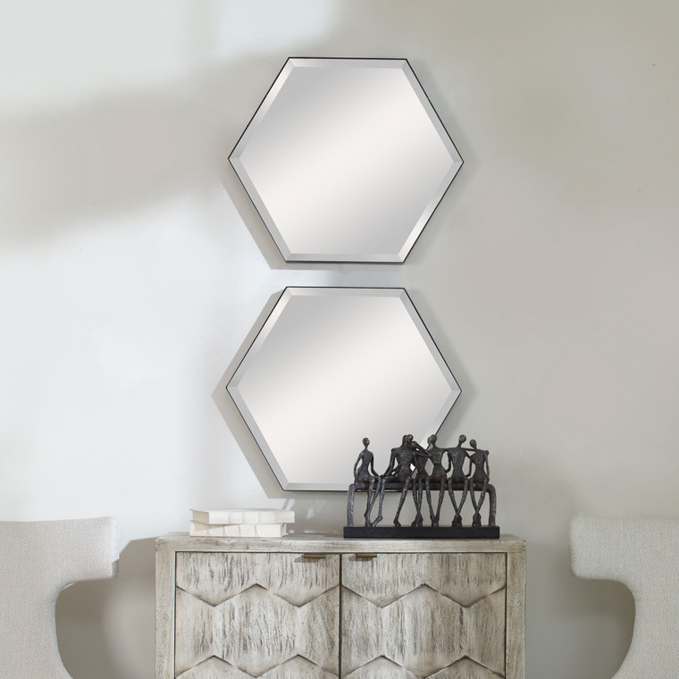 Uttermost Amaya Octagonal Mirrors S/2 09762