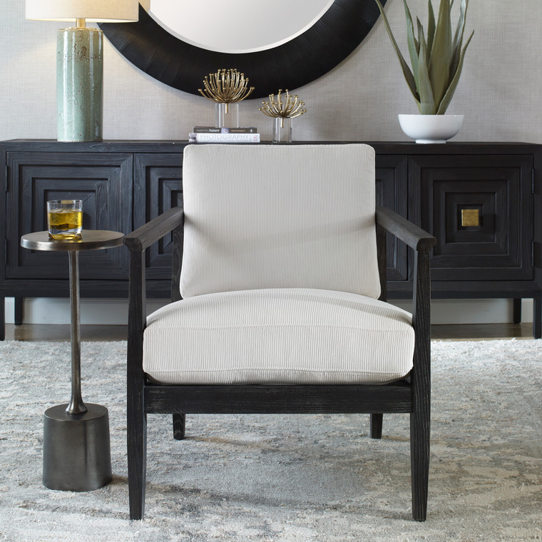 Uttermost Brunei White Accent Chair 23696