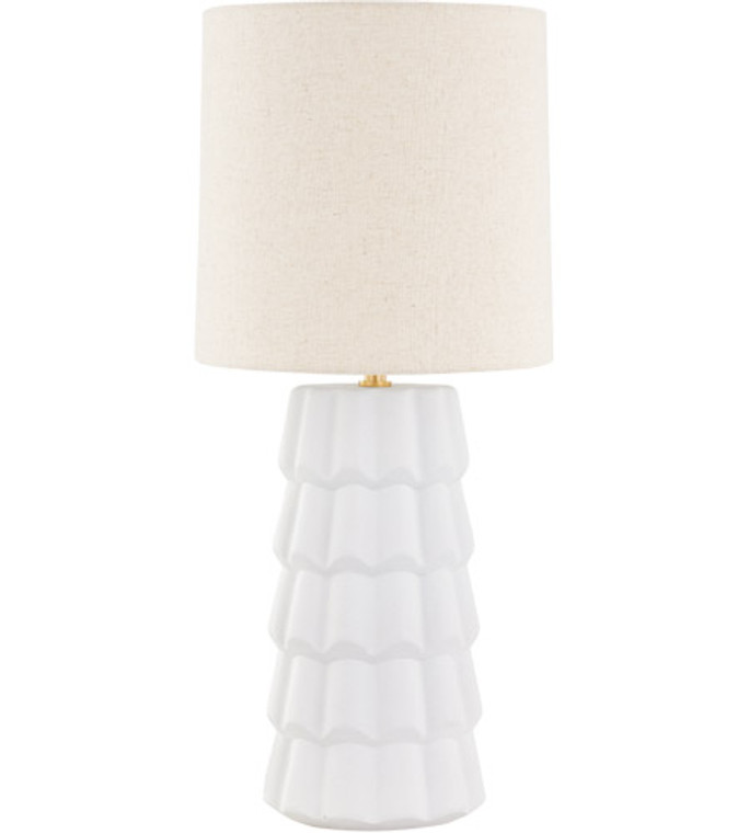 Mitzi Lighting Maisie 1 Light Table Lamp in Aged Brass HL712201-AGB/CTW