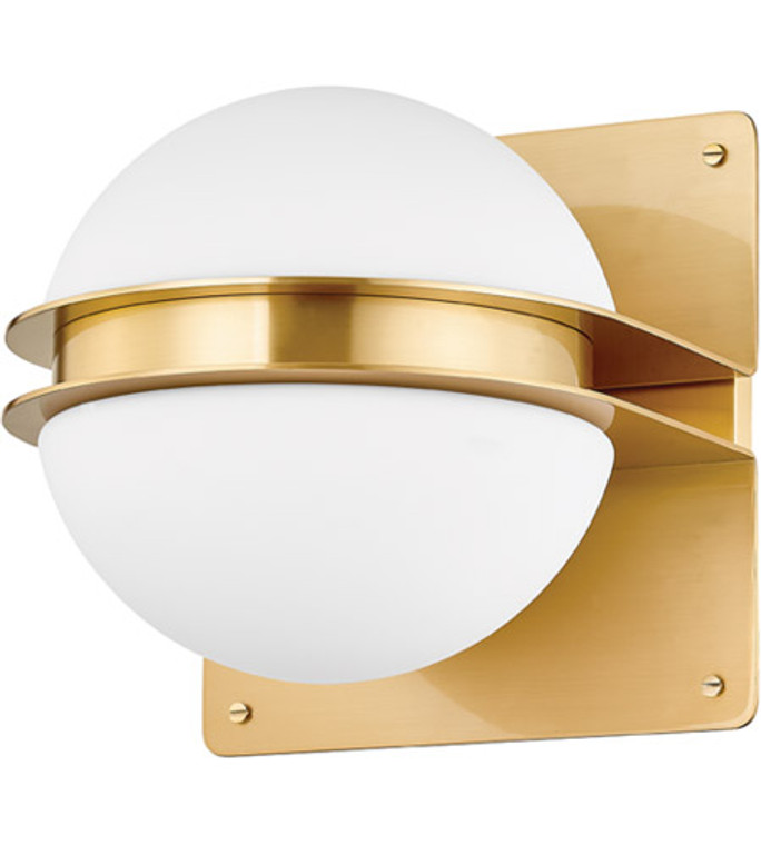 Hudson Valley Lighting Rudolf 1 Light Wall Sconce in Aged Brass 5900-AGB