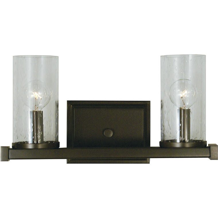 Framburg 2-Light Brushed Nickel Compass Sconce in Brushed Nickel with Frosted Glass F-1112 BN/F