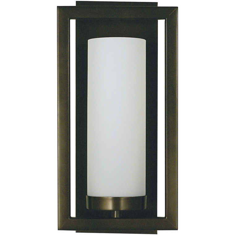 Framburg 1-Light Matte Black Theorem Sconce in Matte Black F-1197 MBLACK