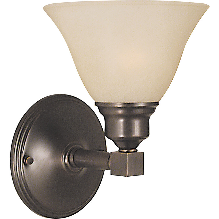 Framburg 1-Light Antique Brass Taylor Sconce in Antique Brass with Champagne Marble Glass Shade F-2421 AB/CM