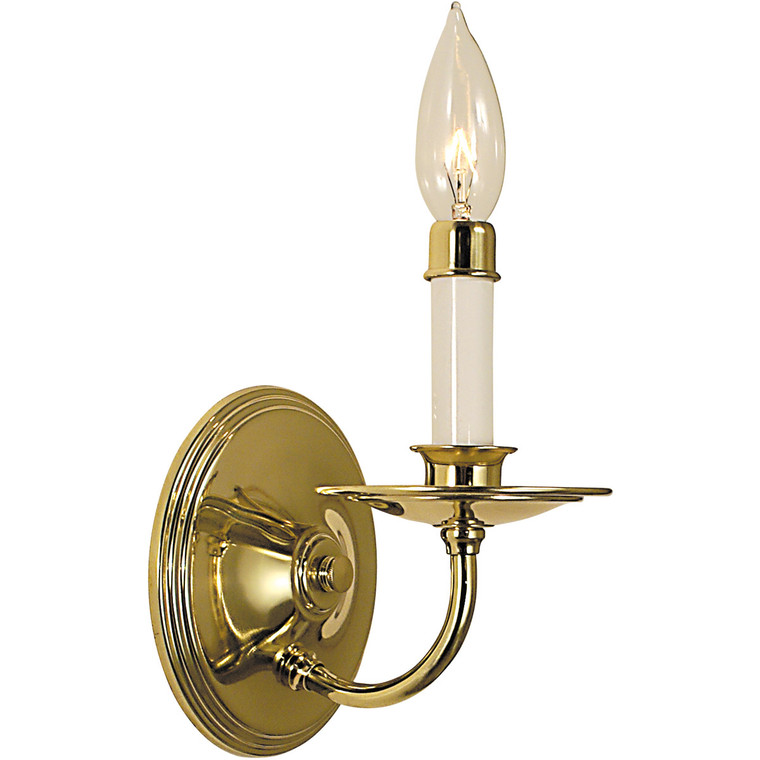 Framburg 1-Light Antique Brass Jamestown Sconce in Antique Brass F-2521 AB