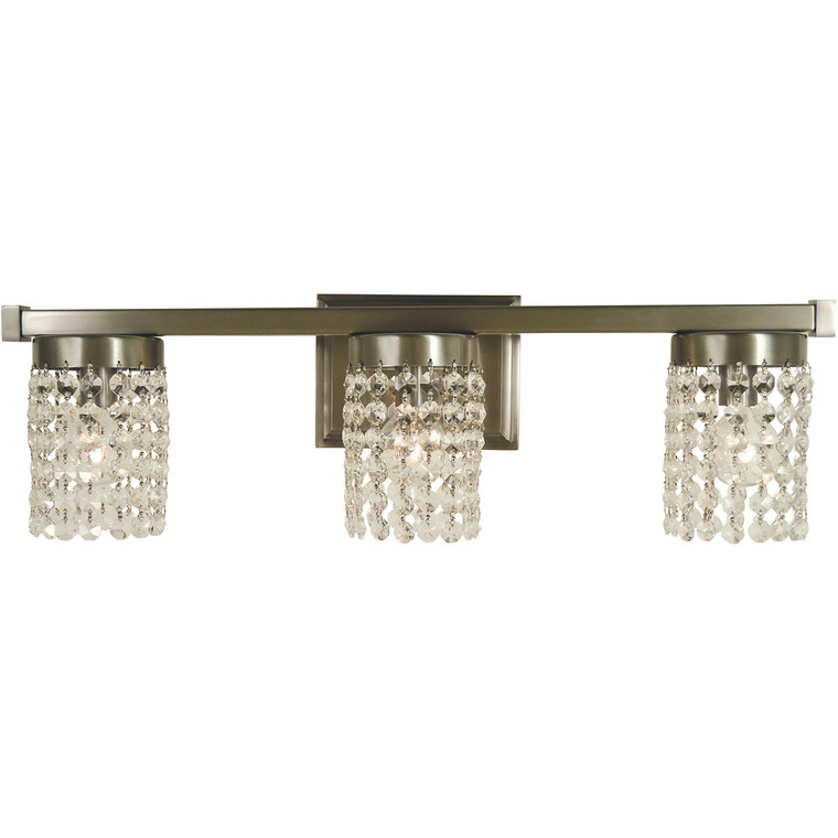 Framburg 3-Light Brushed Nickel Gemini Sconce in Brushed Nickel F-4743 BN