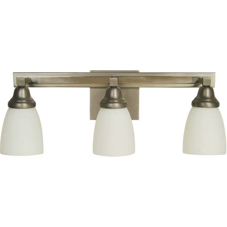 Framburg 3-Light Satin Pewter/Polished Nickel Mercer Sconce in Satin Pewter with Polished Nickel F-4783 SP/PN