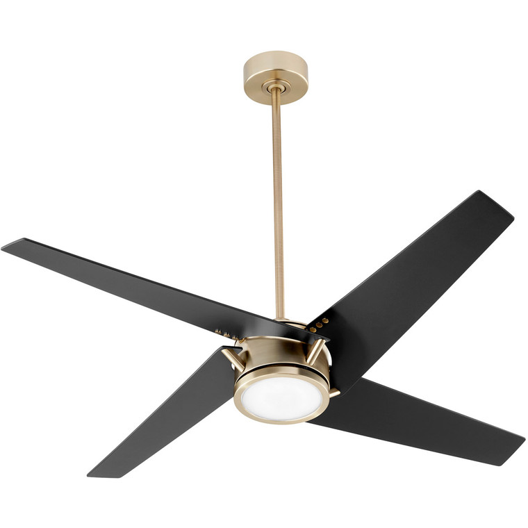 Quorum Axis Ceiling Fan in Aged Brass  26544-80