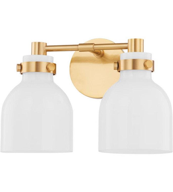 Mitzi 2 Light Bath Sconce in Aged Brass H649302-AGB