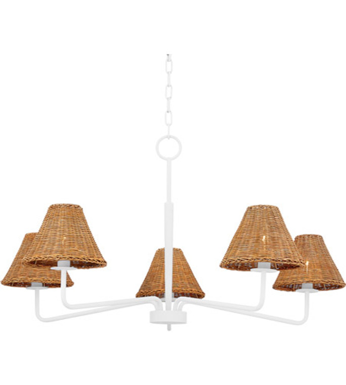 Mitzi 6 Light Chandelier in Textured White H704805-TWH