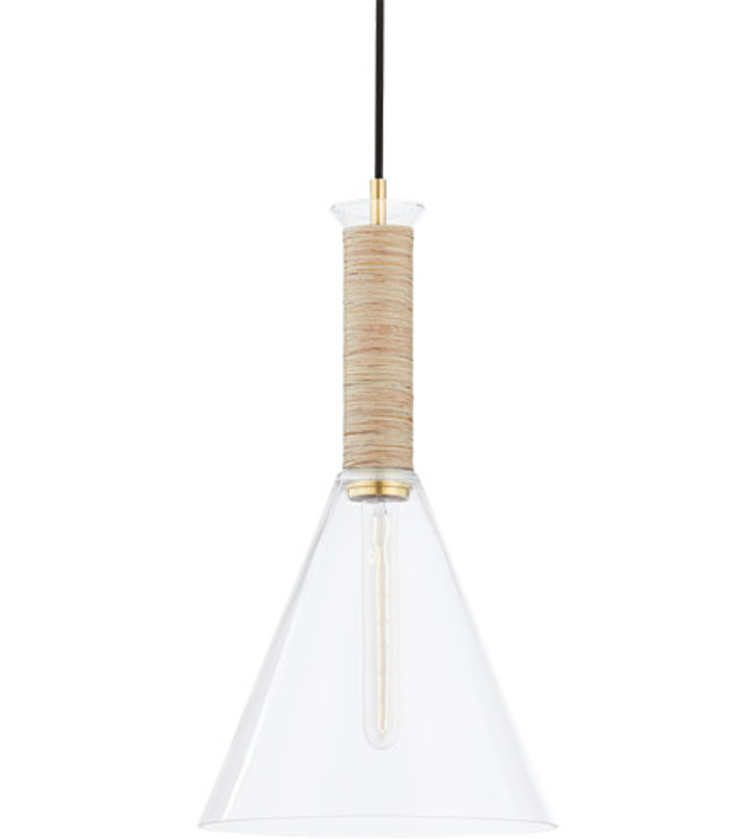 Mitzi 1 Light Pendant in Aged Brass H622701S-AGB