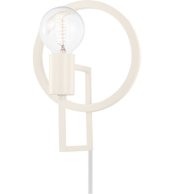 Mitzi 1 Light Portable Wall Sconce in Soft Cream HL637201-SCR