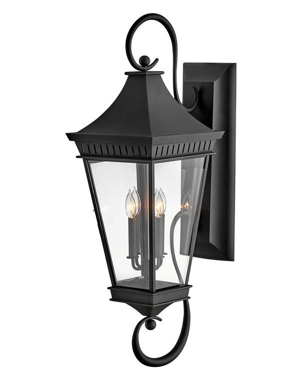 Hinkley Lighting Chapel Hill Extra Large Wall Mount Lantern in Museum Black 27098MB