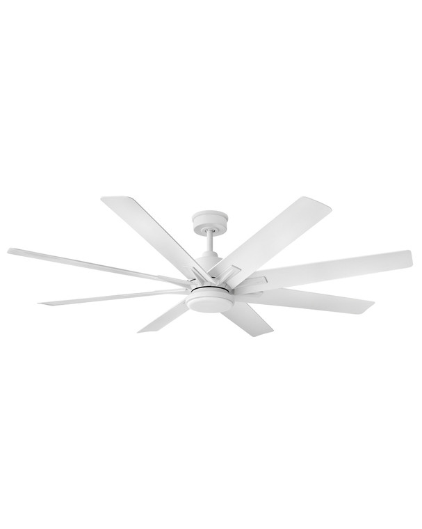 Hinkley Concur 66" LED Fan Indoor/Outdoor Matte White Fan Control included, 6 Spd HIRO:R 904566FMW-LWD