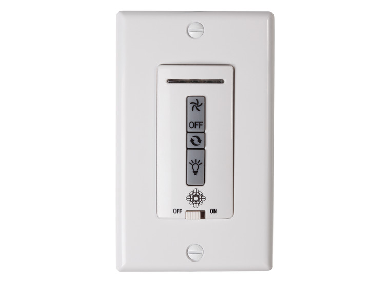 Visual Comfort Fan Hardwired remote WALL CONTROL ONLY. Fan reverse, speed, and downlight control. in White  MCRC3RW