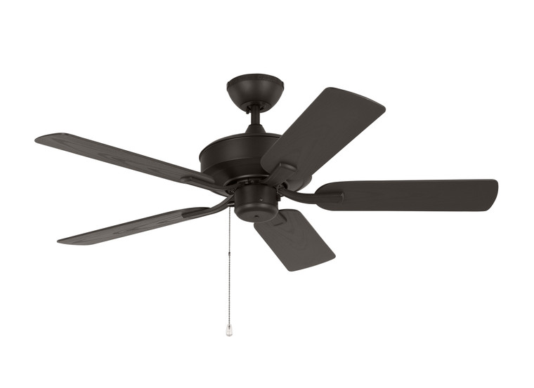 Generation Lighting Fan Linden 44'' traditional indoor/outdoor bronze ceiling fan with reversible motor in Bronze Pull Chain Operation, 3-speed, Manual Reverse Switch 5LDO44BZ