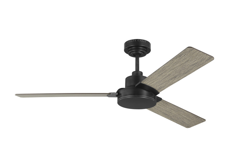 Generation Lighting Fan Jovie 52" Indoor/Outdoor Aged Pewter Ceiling Fan with Wall Control and Manual Reversible Motor in Aged Pewter Wall Mount Control, 4-speed, Dimmer and Manual Reverse 3JVR52AGP