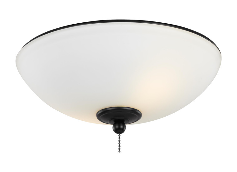 Visual Comfort Fan Dimmable 12" Matte Black LED Ceiling Fan Light Kit  in Matte Black  MC266BK