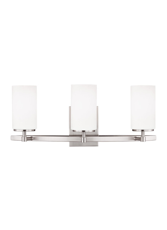 Generation Lighting Alturas Contemporary 3 Light Wall Bath Fixture in Brushed Nickel GL-4424603-962