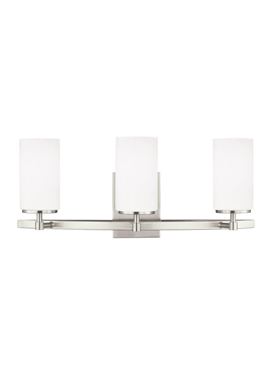 Generation Lighting Alturas Contemporary 3 Light Wall Bath Fixture in Brushed Nickel GL-4424603EN3-962