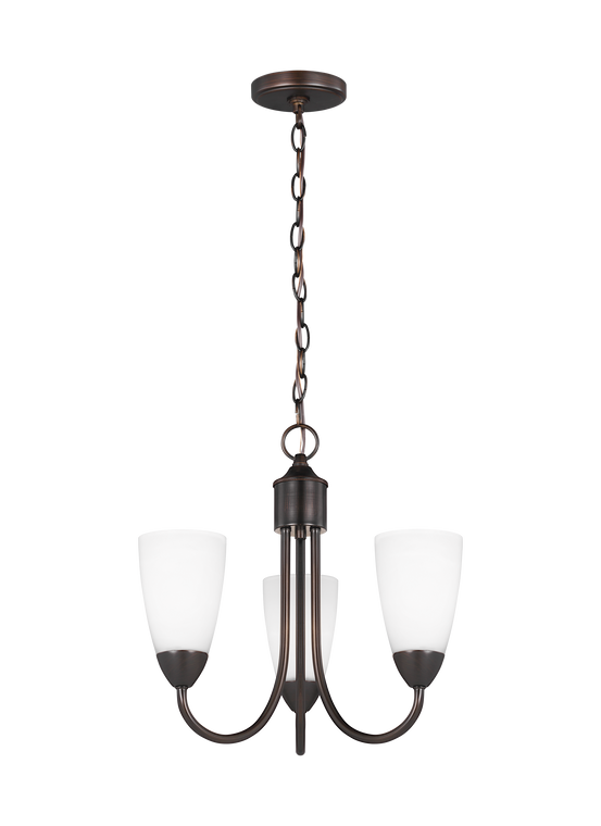 Generation Lighting Seville Transitional 3 Light Chandelier in Bronze GL-3120203-710