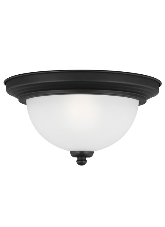Generation Lighting Geary Transitional 1 Light Ceiling Fixture in Midnight Black GL-77063-112