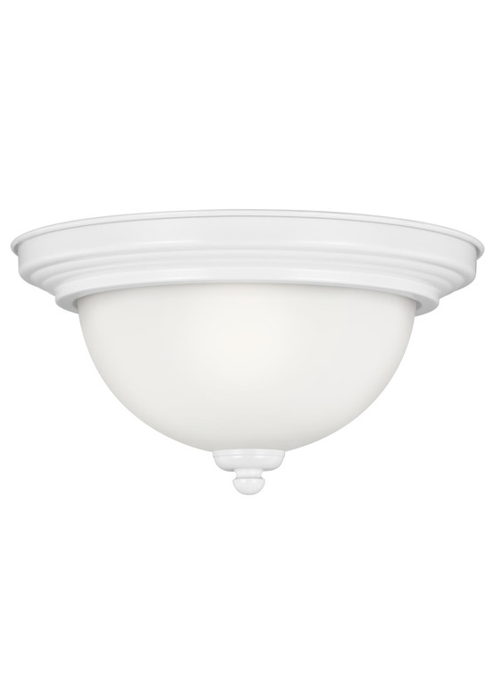 Generation Lighting Geary Transitional 2 Light Ceiling Fixture in White GL-77064-15