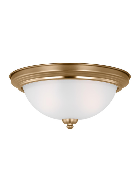 Generation Lighting Geary Transitional 2 Light Ceiling Fixture in Satin Brass GL-77064-848