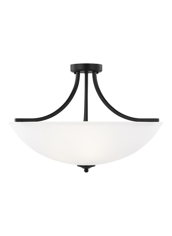 Generation Lighting Geary Transitional 4 Light Ceiling Fixture in Midnight Black GL-7716504EN3-112