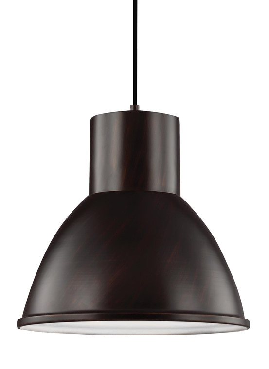 Generation Lighting Division Street Contemporary 1 Light Pendant in Bronze GL-6517401-710