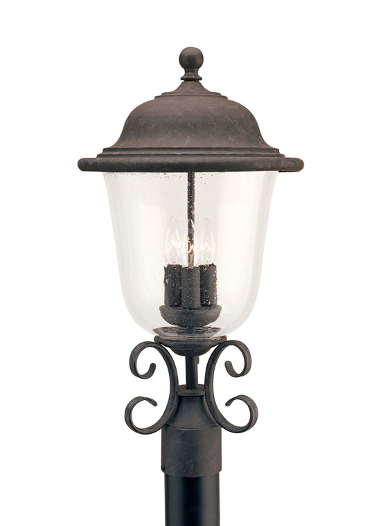 Generation Lighting Trafalgar Traditional 3 Light Outdoor Fixture in Oxidized Bronze GL-8259-46