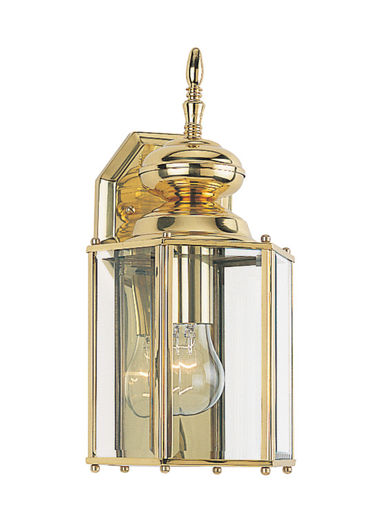 Generation Lighting Classico Traditional 1 Light Outdoor Fixture in Polished Brass GL-8509-02