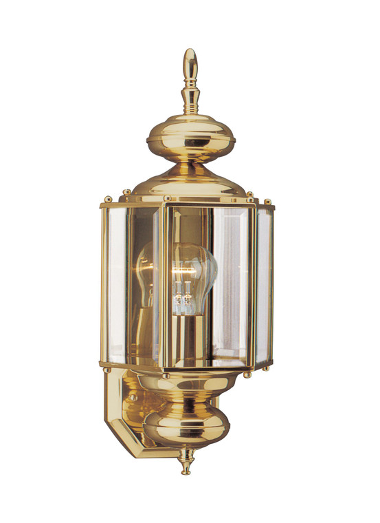 Generation Lighting Classico Traditional 1 Light Outdoor Fixture in Polished Brass GL-8510-02