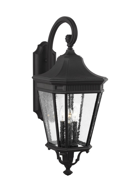 Generation Lighting Cotswold Lane Traditional 3 Light Outdoor Fixture in Black GL-OL5424BK