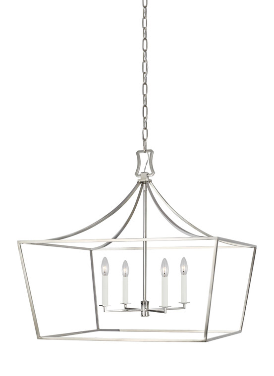 Visual Comfort Studio Chapman & Myers Southold Transitional 4 Light Chandelier in Polished Nickel VCS-CC1044PN